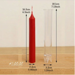 Форма акриловая для свечей Прямая 16,5см х D2,2см-foto3