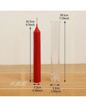 Форма акрилова для свічок Пряма 16,5см х D2,2см-foto3