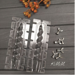 Форма акриловая для свечей с зажимами Спиральная 18см х 2,75см-foto2