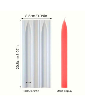  Форма силіконова із замками Свічка пряма гладка D18мм, висота 20см-foto2