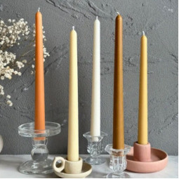 Форма акриловая Свеча Столовая  25см х D1,8см с держателем для фитиля и подставкой-foto3