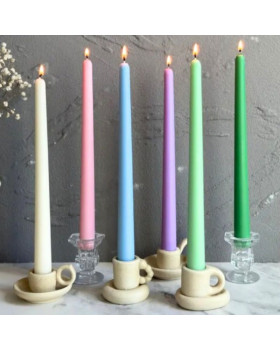 Форма акриловая Свеча Столовая  30см х D1,8см с держателем для фитиля и подставкой-foto3