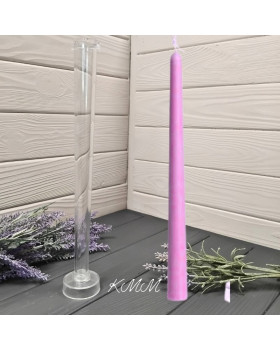 Форма акриловая Свеча Столовая  30см х D1,8см с держателем для фитиля и подставкой