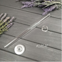 Форма акриловая Свеча Столовая  30см х D1,8см с держателем для фитиля и подставкой-foto2