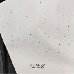 Бумага тишью Белая с голографичными блестками 50см*35см - 1 шт.-foto2