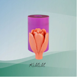 Силиконовая форма люкс 3D Тюльпан раскрытый Триумф Shirley Dream-foto2