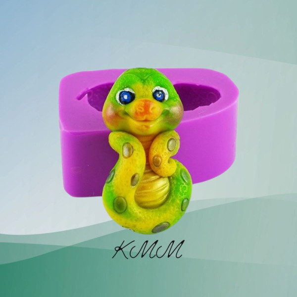 Силіконова форма люкс 3D Змія Милашка
