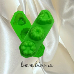 Силиконовая форма планшет 3 кекса мини ( планшет 3шт)