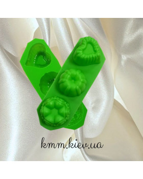 Силіконова форма планшет  3 кекси мини ( планшет 3шт)