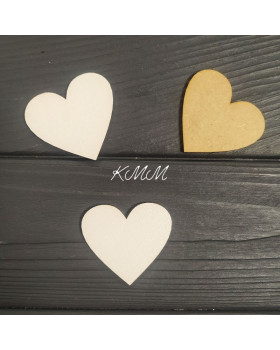 Серце біле дерев'яне 45ммх45мм