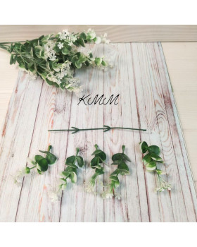 Евкаліпт із гіпсофілою декоративний - Білий, гілка-foto2