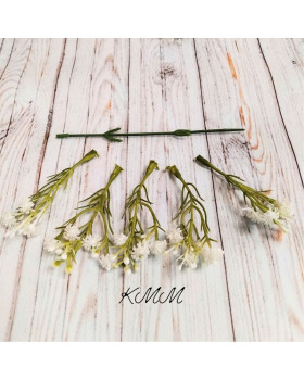 Гіпсофіла силіконова з тичинками - гілка, біла-foto2