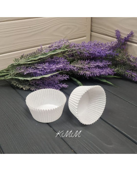 Паперова форма кругла Біла 55х35мм - 50шт.