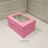 Коробка з вікном Рожева 160х110х85мм