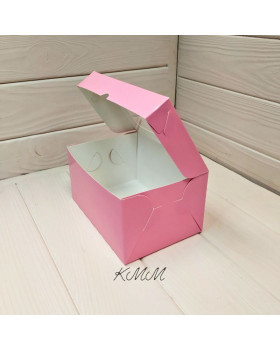 Коробка з вікном Рожева 160х110х85мм-foto2