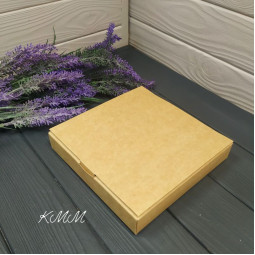 Коробка под конфеты Крафт с ложементом на 16 ячеек 185х185х30мм-foto2