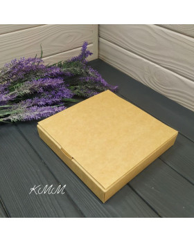 Коробка під цукерки Крафт з ложементом на 16 осередків 185х185х30мм-foto2