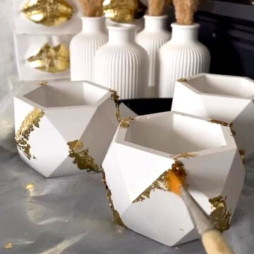 Поталь (тонкая фольга для декора) 14смх14см - Золото-foto2