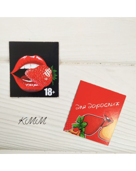 Листівка 18+ Для дорослих (губи) 50х45мм. (5 шт.)
