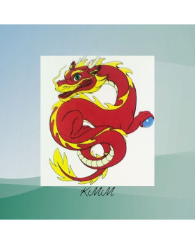 Картинка на водорастворимой бумаге Дракон огненный (1шт.)