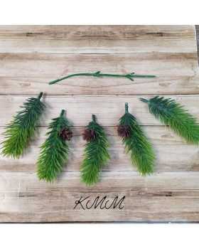 Ель с шишкой  - ветка-foto2