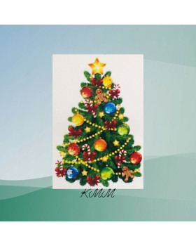 Картинка на водорозчинному папері Ялинка з шарами (1шт.)
