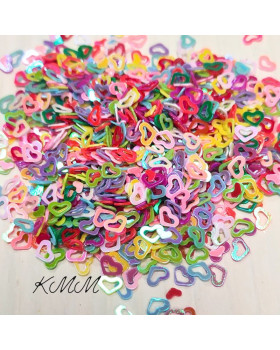 Паєтки Сердечка Хамелеон голограма 0,4 мм (1г)