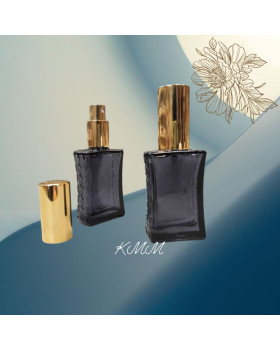 Флакон парфюмерный стеклянный Дали черный с золотым распылителем 30мл