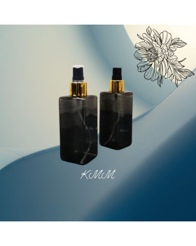 Флакон парфюмерный  Боди Черный со спреем (золото) пластиковый 125мл