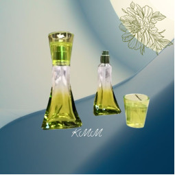 Флакон парфумерний скляний Гламур Зелений з розпилювачем 30мл