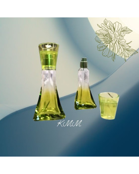 Флакон парфумерний скляний Гламур Зелений з розпилювачем 30мл