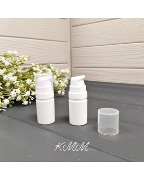 Флакон вакуумний Пуш Білий із дозатором - помпою - 5мл