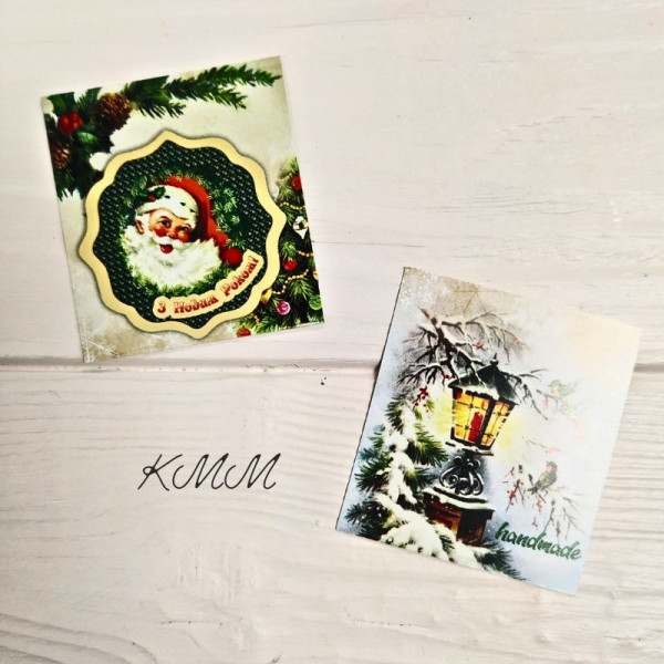 Листівка З Новим Роком! 50х45мм (5шт)